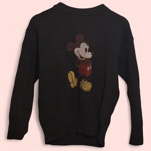 Black Vintage Mickey Mouse Sweater
